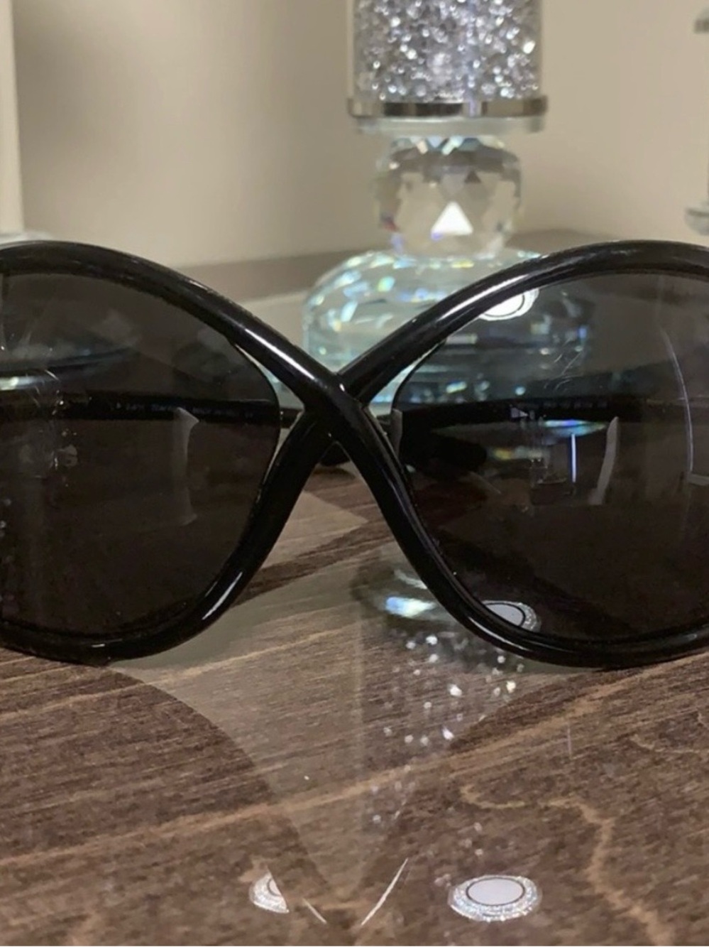 Tom Ford Black Oversized Women's Sunglasses